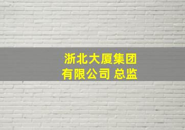 浙北大厦集团有限公司 总监